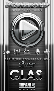 How to download Poweramp skin Silver Glas luxe 3.02 apk for bluestacks