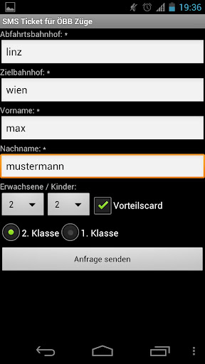 SMS Ticket für ÖBB Züge