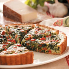 Pepperoni Spinach Quiche Recipe