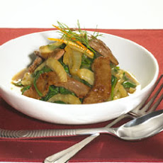 Orange Beef & Caramelized Fennel With Wilted Spinach