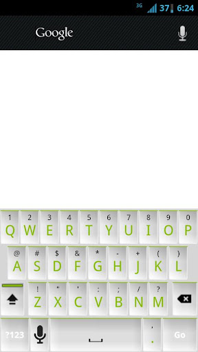 White and Green Keyboard Skin