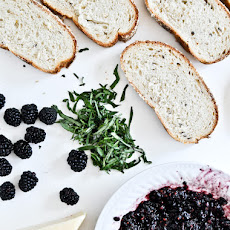 Fontina + Blackberry Basil Smash Grilled Cheese Sandwiches