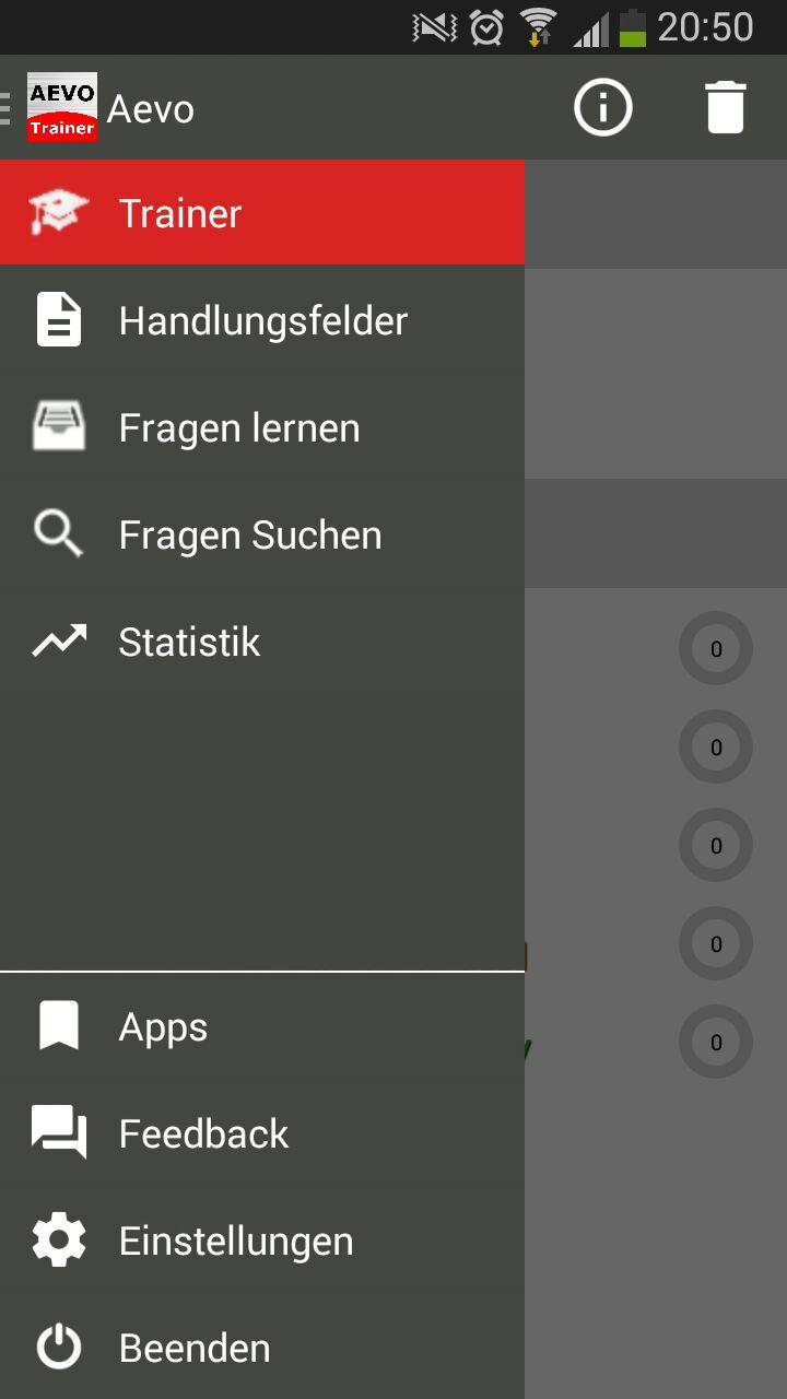 Android application AEVO Trainer screenshort
