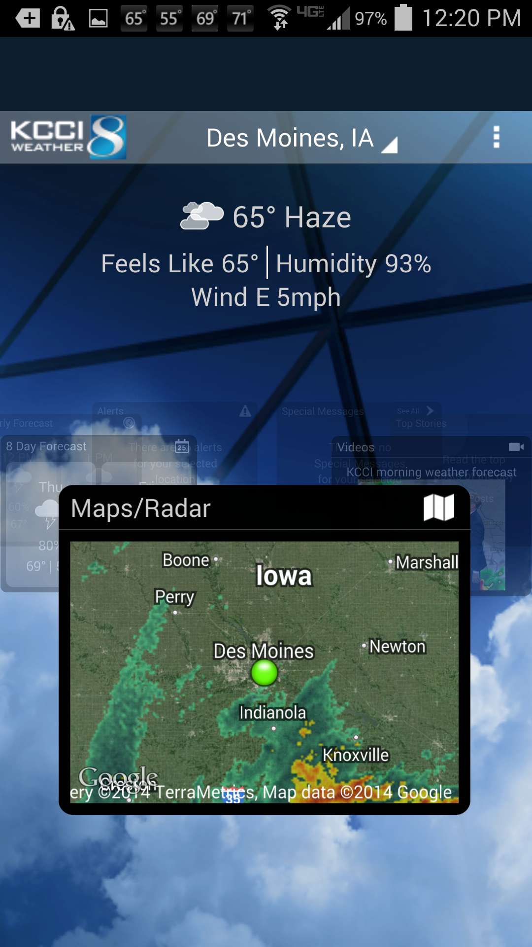 Android application KCCI 8 Weather screenshort