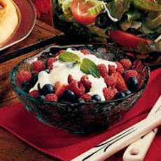 Berries in Custard Sauce