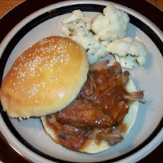 Slow Cooker Southern Barbecue Pork on a Bun