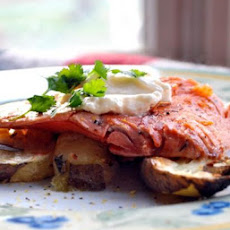 Salt and Pepper Salmon With Lime Mayonnaise With Potatoes