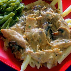 Chicken With Wild Mushrooms and Balsamic Cream Sauce