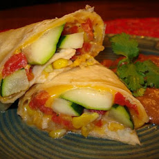 Mexican Zucchini and Corn Burrito