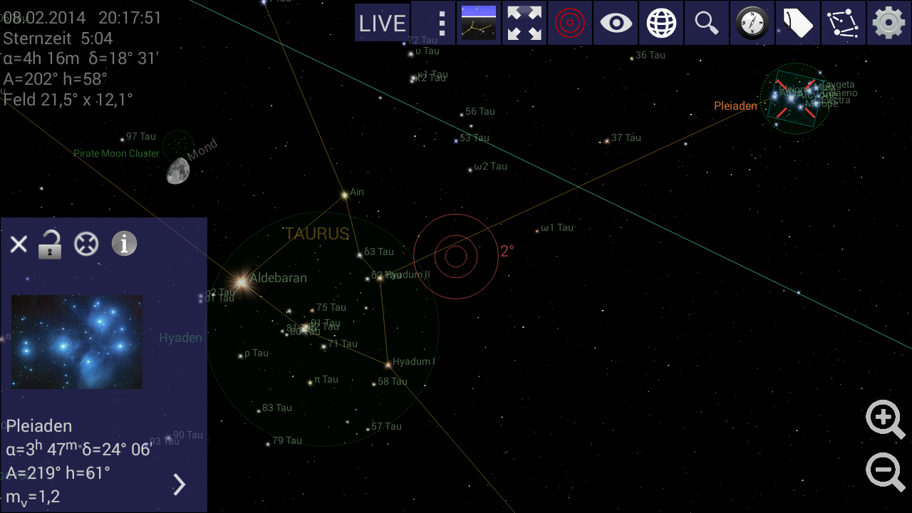 Android application Mobile Observatory 2 - Astronomy screenshort
