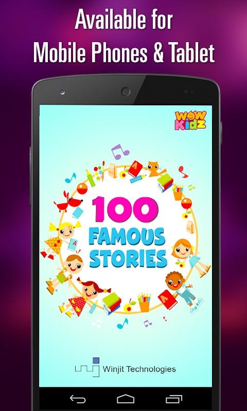 Android application 100 Famous Stories Audio screenshort