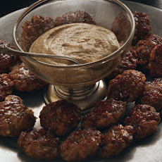 Homemade Bratwurst Bites with Beer and Horseradish Mustard