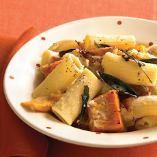 Rigatoni with Roasted Pumpkin and Goat Cheese