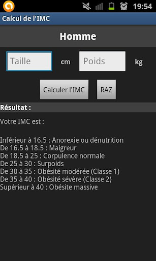 Calculate the BMI