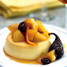 Lemon Flan with Autumn Fruit Compote