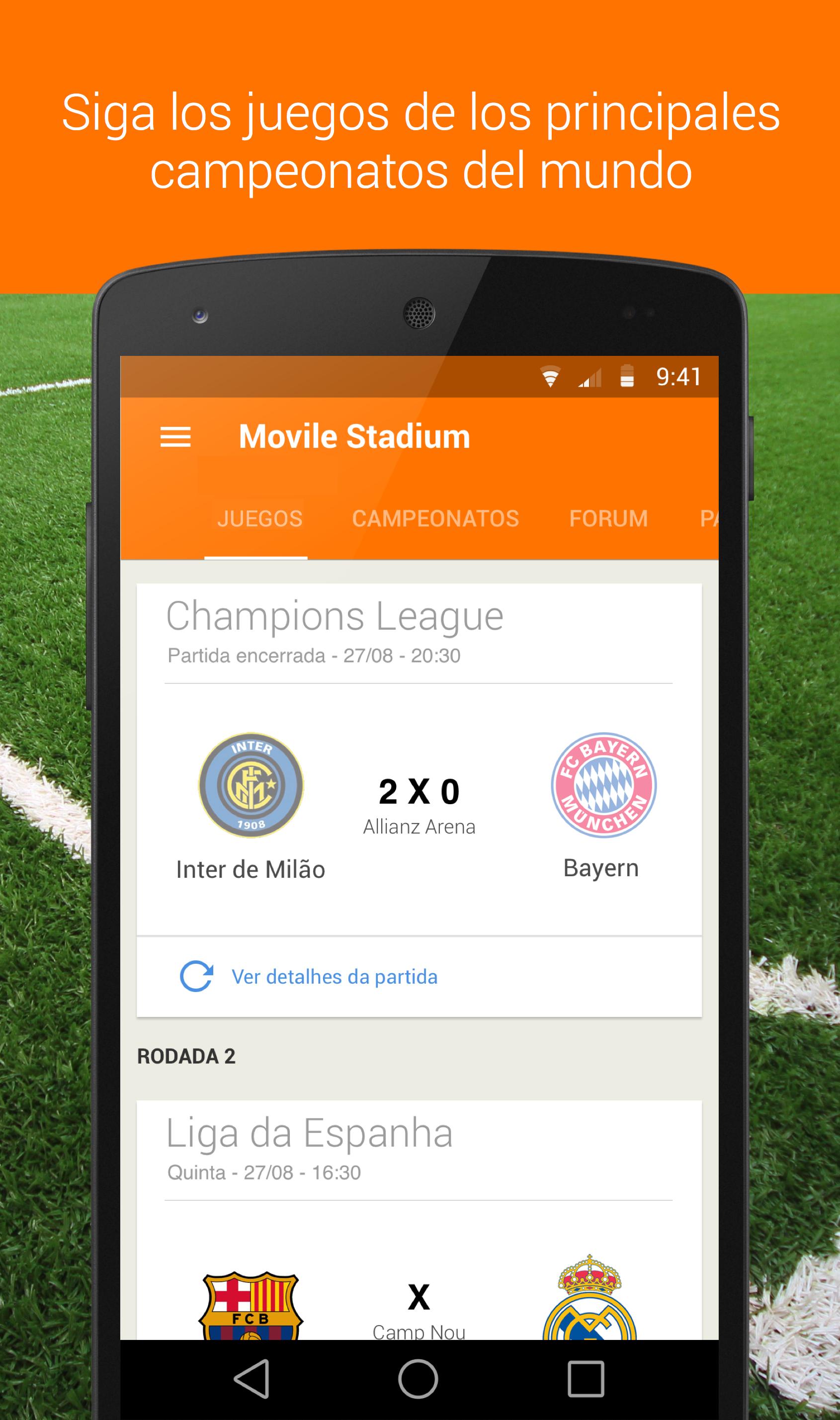 Android application Stadium - Soccer Scores screenshort
