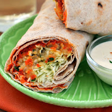 Spicy Lentil Wraps with Tahini Sauce