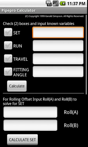 Pipepro Pipefitting Calculator