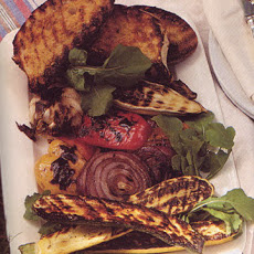 Grilled Vegetables and Tomato Bread
