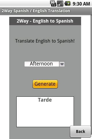 Spanish English Translator