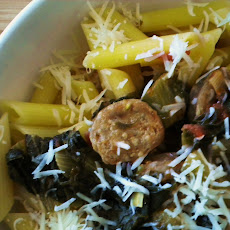 Escarole and Sausage Stew over Penne