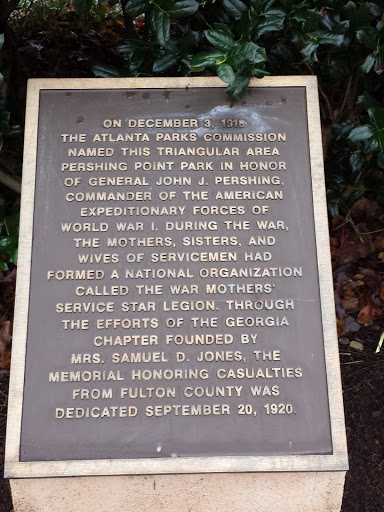 Pershing Point Park Plaque