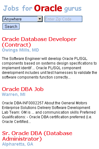 Jobs For Oracle Gurus