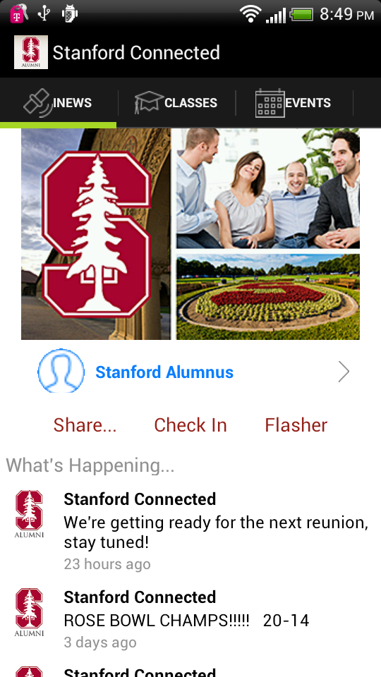 Android application Stanford Connected screenshort