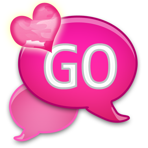 GO SMS - Pink Hearts Camo SMS LOGO-APP點子