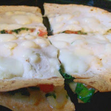 Spinach-Tomato Quesadillas With 3 Cheeses