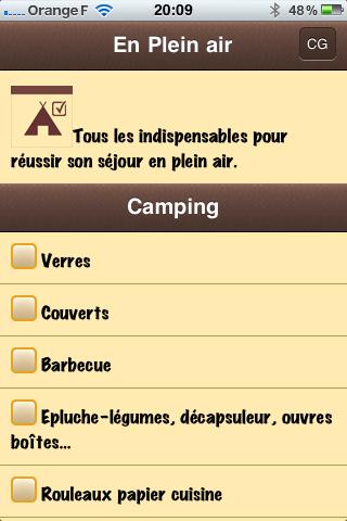 Camping CheckList