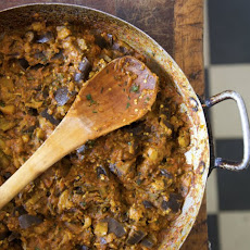 Spicy Eggplant, Tomato And Garlic Salad Recipe