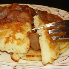 Ricotta Pancakes With Cinnamon Apples