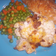 Creamy Cauliflower Casserole With Bacon and Cheddar