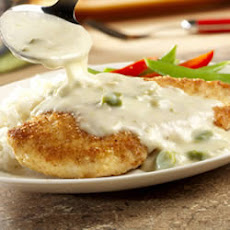 Crispy Chicken with Asparagus Sauce