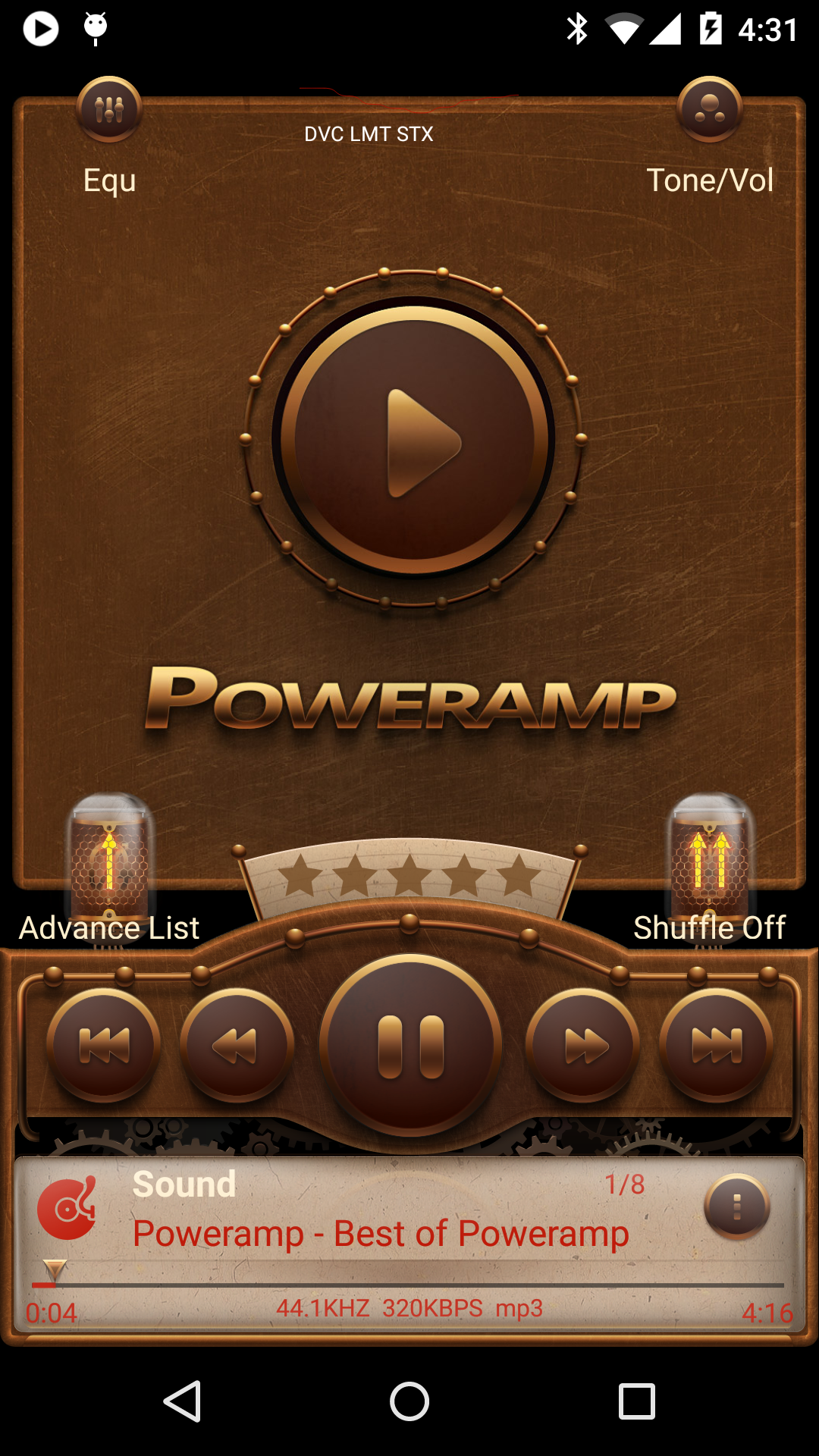 Android application Skin for Poweramp Steampunk screenshort