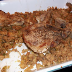 Pork and Cornbread Stuffing Casserole