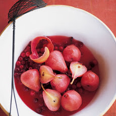 Cranberry-Poached Pears