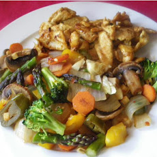 Green Veggie Stir Fry with Mushrooms