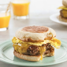 Cheesy Egg Sandwiches with Homemade Sausage
