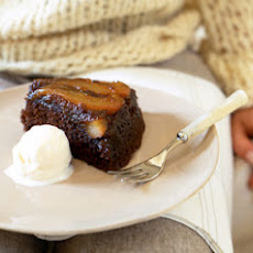 Upside-Down Pear Gingerbread Cake
