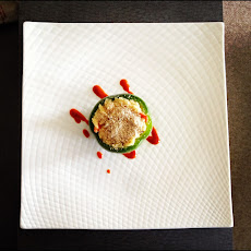 Green Bell Peppers stuffed with Creamy Orzo