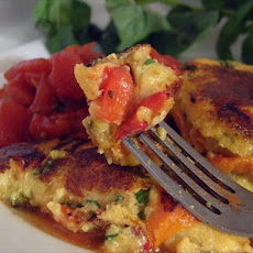 Roast Pepper Polenta Cakes