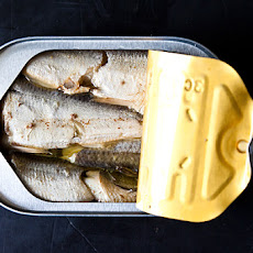 Sardines, Hummus, Toast