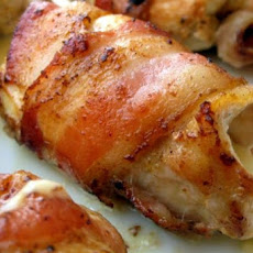 Bacon Wrapped Smoked Gouda Stuffed Chicken Breasts