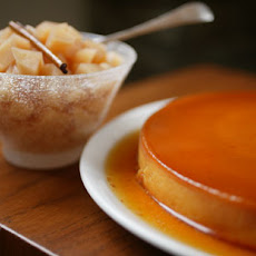 Cream Cheese Flan with Quince Compote