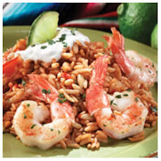 Garlic and Lime Shrimp with Spanish Rice