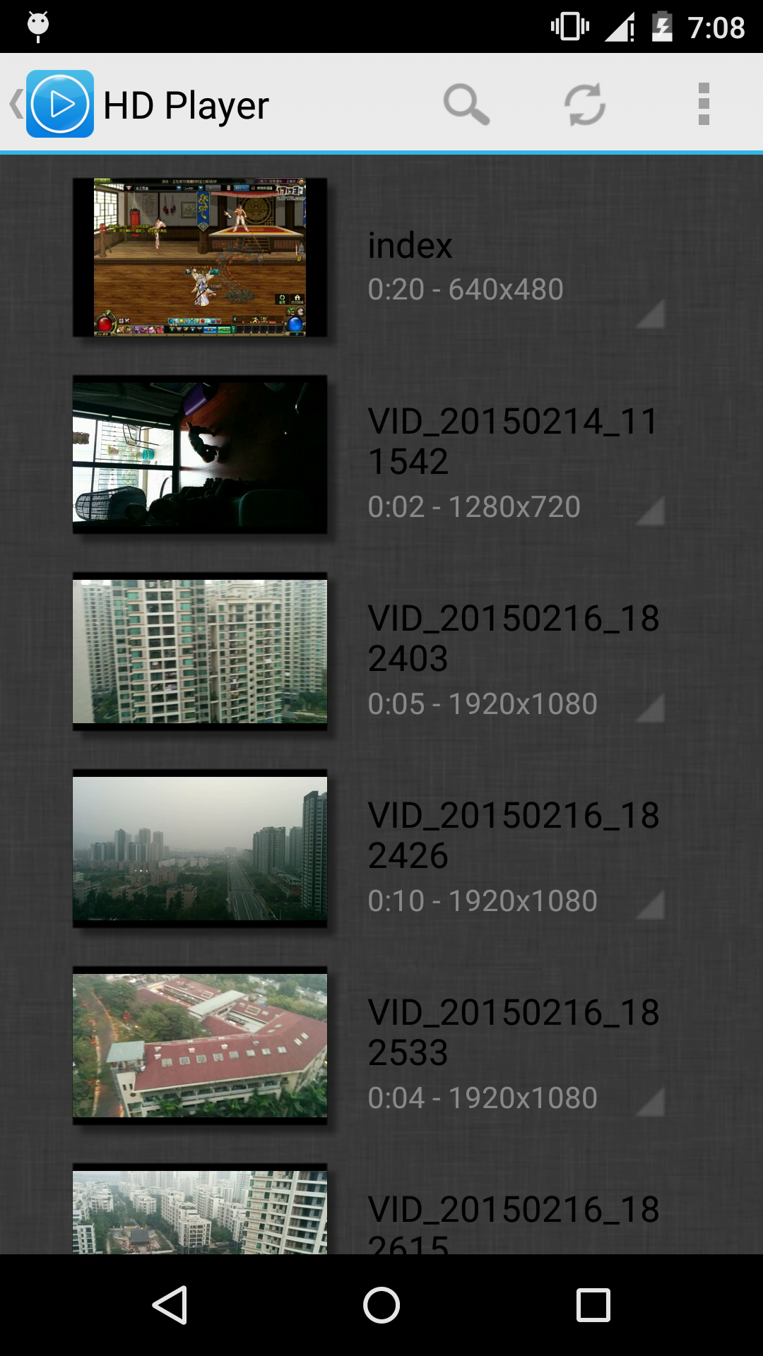 Android application HD Universal Player screenshort