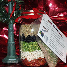 Rainbow Bean Soup Mix in a Quart Jar