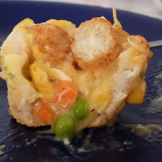 Cheesy Chicken Pot Biscuit Cups (Low Fat, Low Cal)